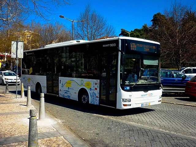 A Scotturb public bus in a street of Sintra
